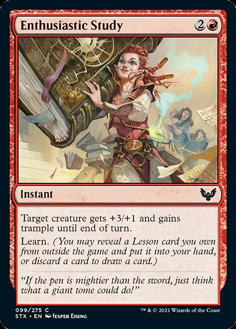 Enthusiastic Study (Strixhaven) Near Mint Foil