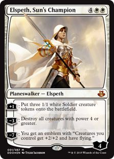 Elspeth, Sun's Champion (Duel Decks: Kiora vs Elspeth) Medium Play Foil