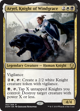 Aryel, Knight of Windgrace (Dominaria) Light Play
