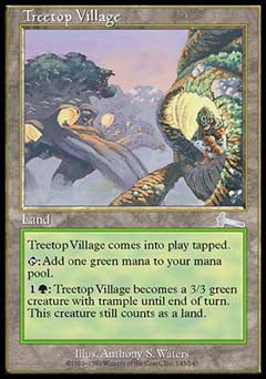 Treetop Village (Urza's Legacy) Medium Play Foil