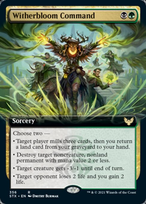 Witherbloom Command (Extended Art) (Strixhaven) Medium Play Foil
