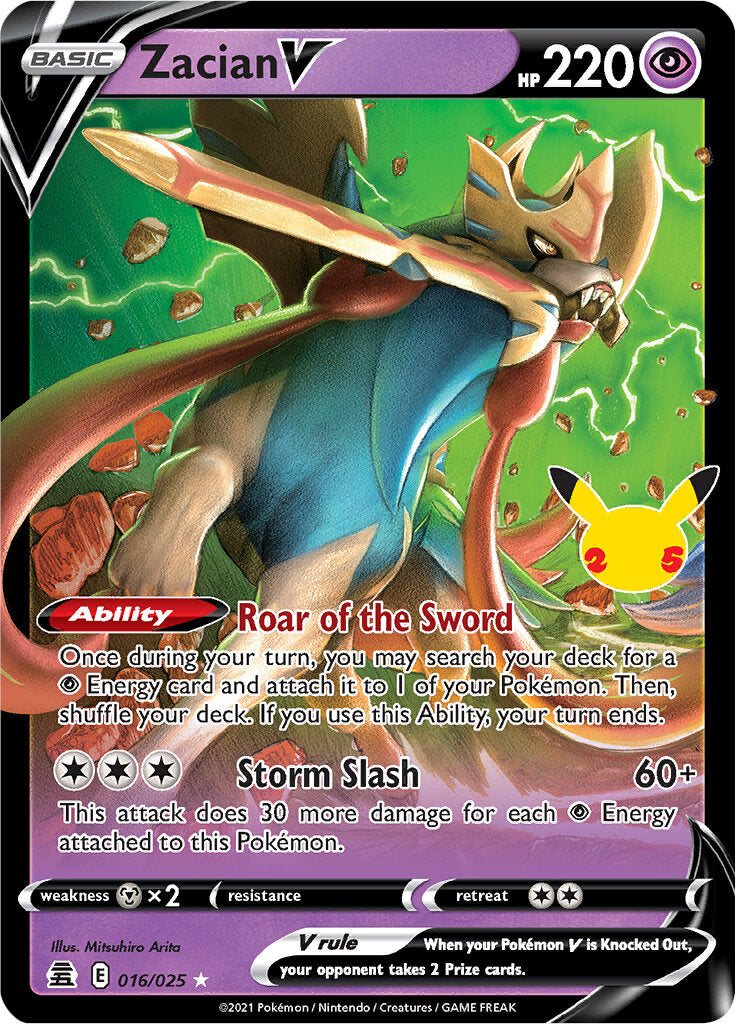 Zacian V (016/025) [SWSH: Celebrations]