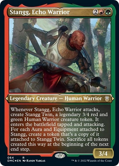Stangg, Echo Warrior (Foil Etched) (Commander: Dominaria United) Light Play Foil