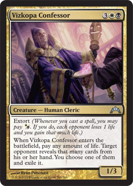 Vizkopa Confessor (Gatecrash) Light Play Foil