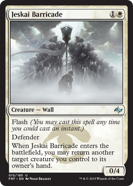 Jeskai Barricade (Fate Reforged) Light Play