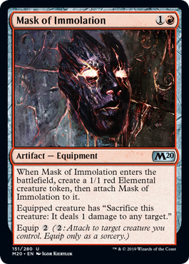 Mask of Immolation (Magic 2020 Core Set) Heavy Play