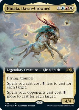 Hinata, Dawn-Crowned (Extended Art) (Kamigawa: Neon Dynasty) Near Mint Foil