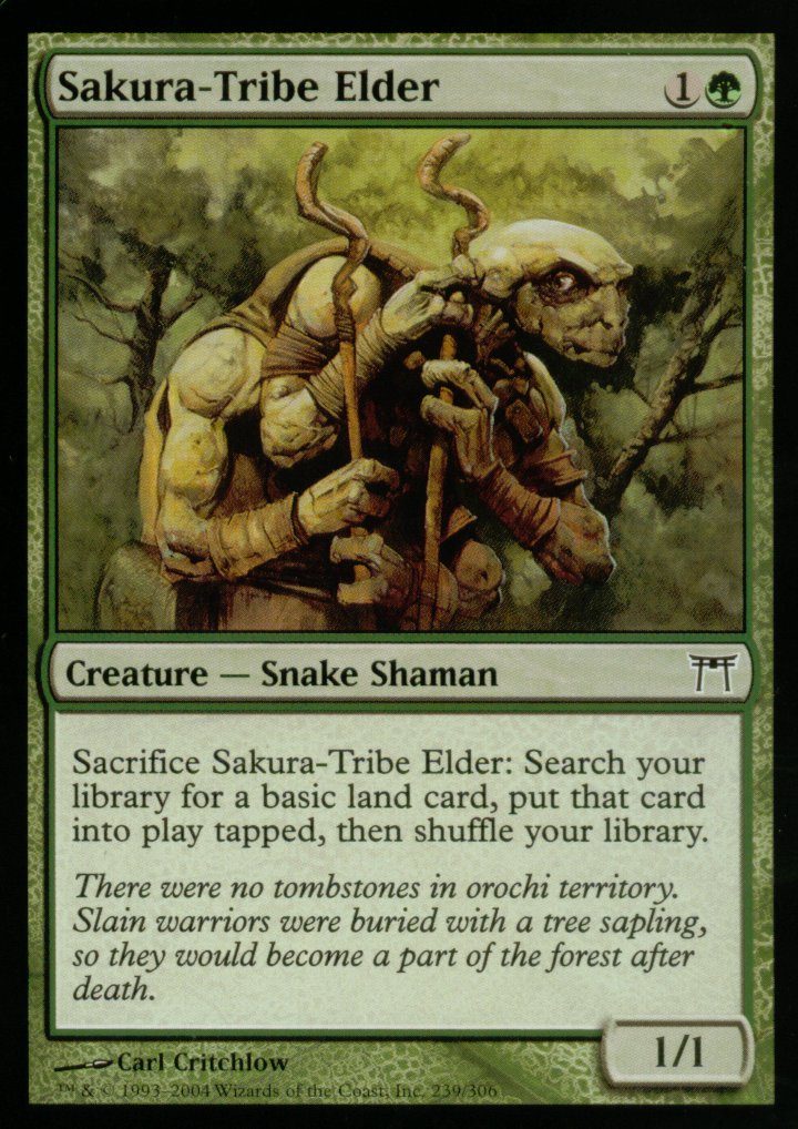 Sakura-Tribe Elder (Champions of Kamigawa) Light Play Foil