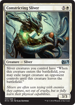 Constricting Sliver (Magic 2015 Core Set) Light Play Foil
