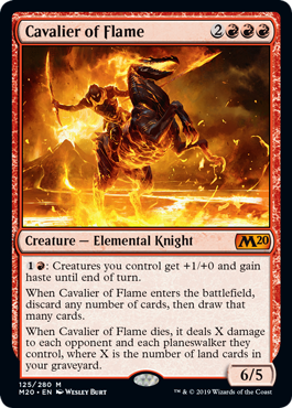 Cavalier of Flame (Magic 2020 Core Set) Near Mint