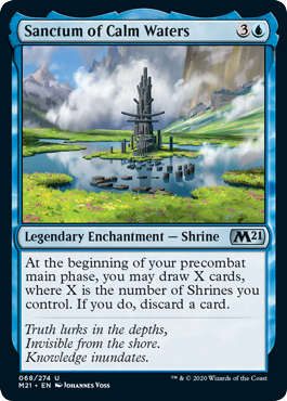 Sanctum of Calm Waters (Magic 2021 Core Set) Medium Play