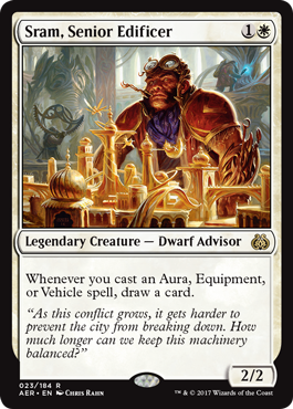 Sram, Senior Edificer (Aether Revolt) Near Mint Foil