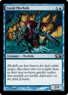 Coral Merfolk (Magic 2010 Core Set) Light Play