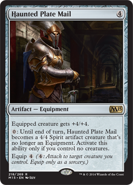 Haunted Plate Mail (Magic 2015 Core Set) Light Play