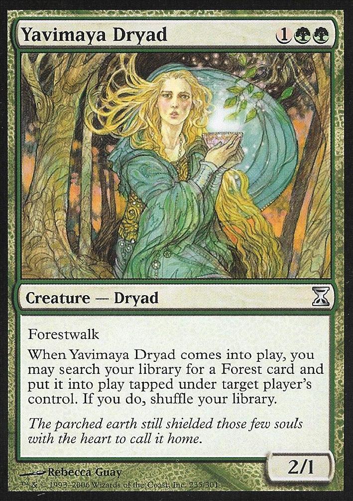 Yavimaya Dryad (Time Spiral) Medium Play Foil
