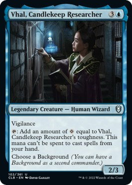 Vhal, Candlekeep Researcher (Commander Legends: Battle for Baldur's Gate) Near Mint