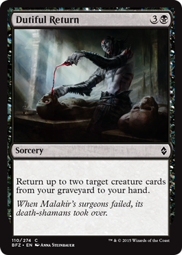 Dutiful Return (Battle for Zendikar) Near Mint