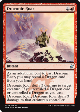 Draconic Roar (Dragons of Tarkir) Medium Play