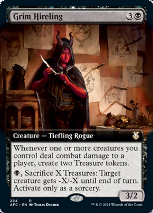 Grim Hireling (Extended Art) (Commander 2021 Forgotten Realms) Near Mint
