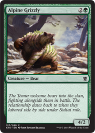 Alpine Grizzly (Khans of Tarkir) Medium Play