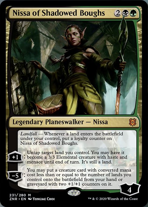 Nissa of Shadowed Boughs (Zendikar Rising) Near Mint