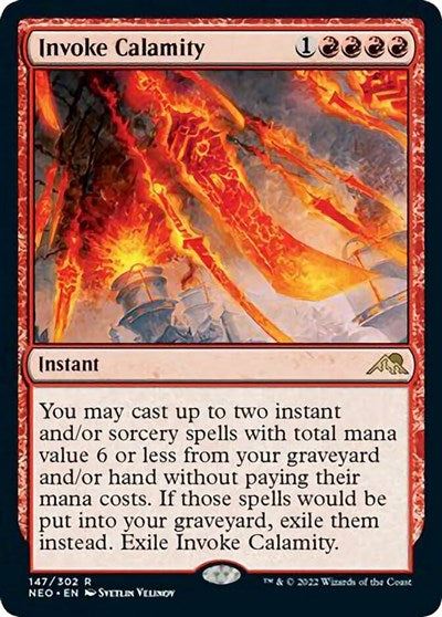 Invoke Calamity (Kamigawa: Neon Dynasty) Near Mint Foil