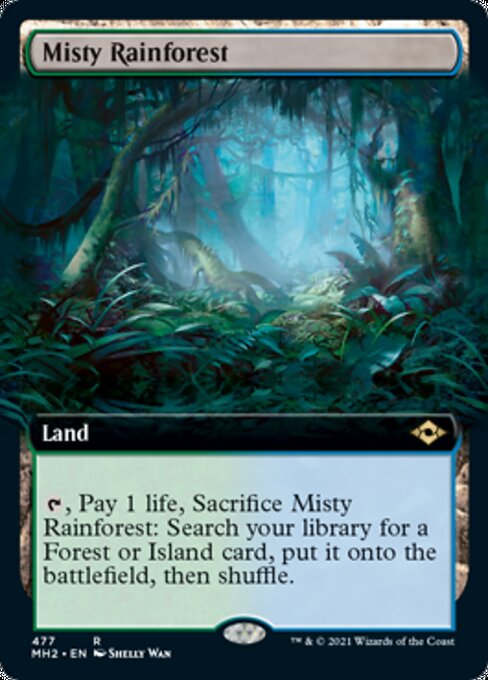 Misty Rainforest (Extended Art) (Modern Horizons 2) Near Mint