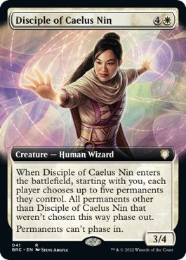 Disciple of Caelus Nin (Extended Art) (Commander: The Brothers' War) Near Mint Foil