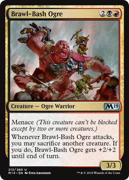 Brawl-Bash Ogre (Magic 2019 Core Set) Light Play