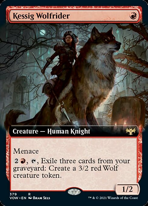 Kessig Wolfrider (Extended Art) (Innistrad: Crimson Vow) Near Mint Foil