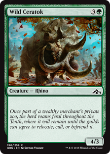 Wild Ceratok (Guilds of Ravnica) Medium Play