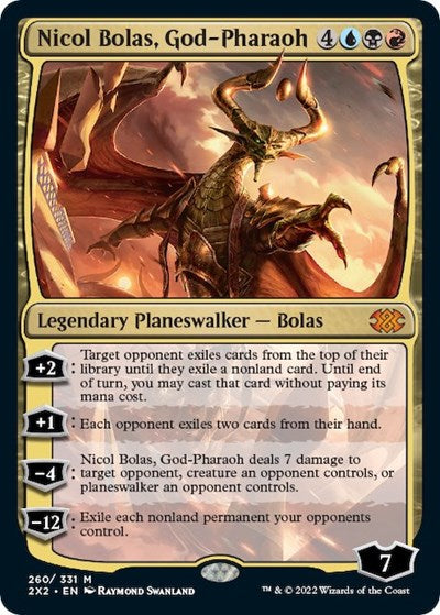 Nicol Bolas, God-Pharaoh (Double Masters 2022) Light Play Foil