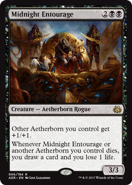 Midnight Entourage (Aether Revolt) Medium Play Foil