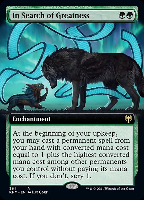 In Search of Greatness (Extended Art) (Kaldheim) Near Mint