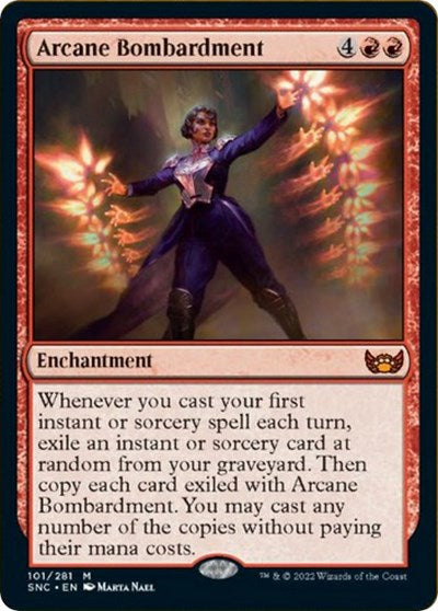 Arcane Bombardment (Streets of New Capenna) Light Play Foil