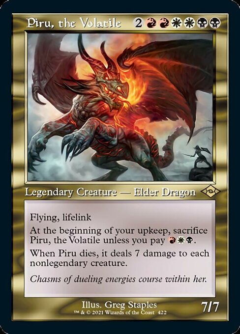 Piru, the Volatile (Retro Frame) (Modern Horizons 2) Near Mint Foil