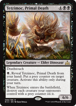 Tetzimoc, Primal Death (Rivals of Ixalan) Medium Play