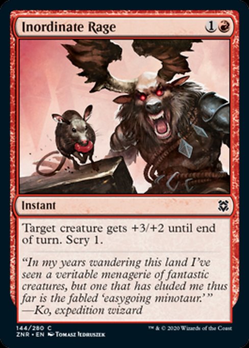 Inordinate Rage (Zendikar Rising) Medium Play