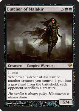 Butcher of Malakir (Worldwake) Heavy Play Foil