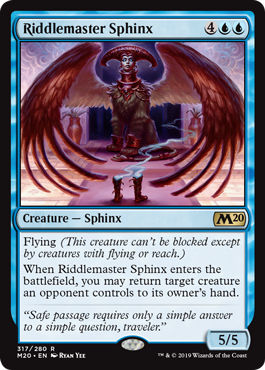 Riddlemaster Sphinx (Magic 2020 Core Set) Light Play