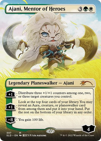 Ajani, Mentor of Heroes (Secret Lair) Light Play