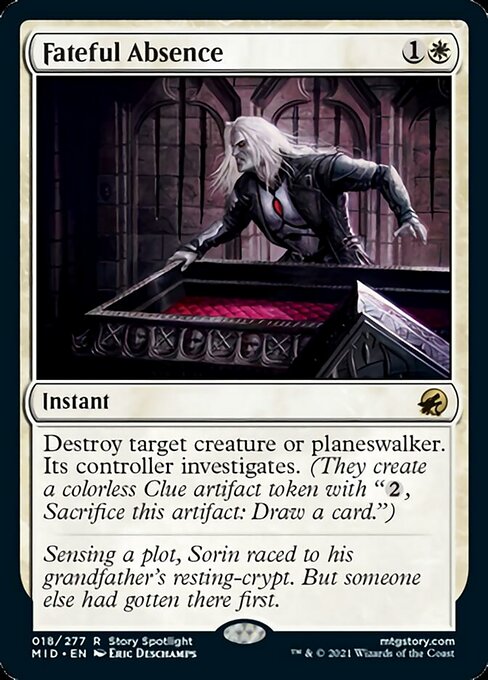 Fateful Absence (Innistrad: Midnight Hunt) Near Mint Foil