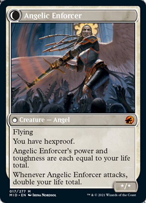Enduring Angel / Angelic Enforcer (Innistrad: Midnight Hunt) Near Mint Foil