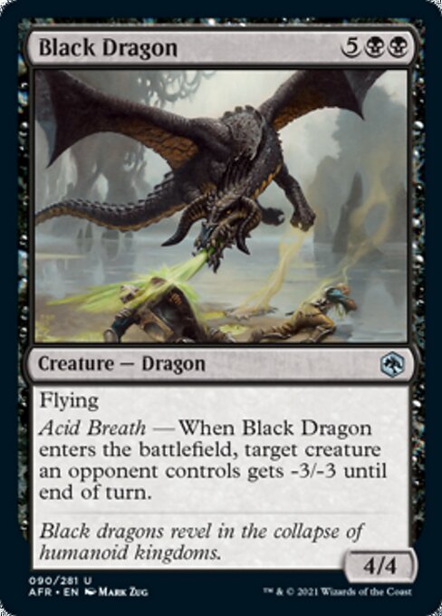 Black Dragon (Adventures in the Forgotten Realms) Near Mint Foil