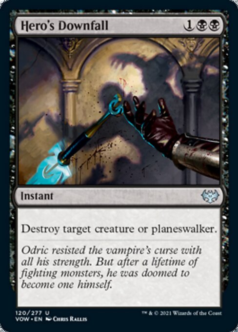 Hero's Downfall (Innistrad: Crimson Vow) Near Mint Foil