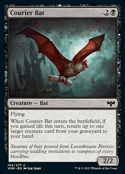 Courier Bat (Innistrad: Crimson Vow) Near Mint Foil