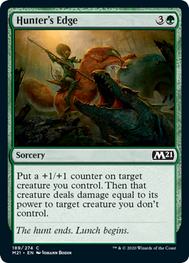 Hunter's Edge (Magic 2021 Core Set) Medium Play Foil