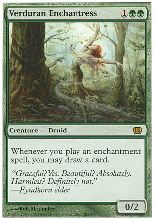 Verduran Enchantress (8th Edition) Light Play