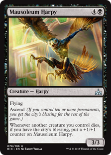 Mausoleum Harpy (Rivals of Ixalan) Medium Play