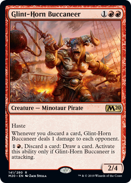 Glint-Horn Buccaneer (Magic 2020 Core Set) Medium Play Foil